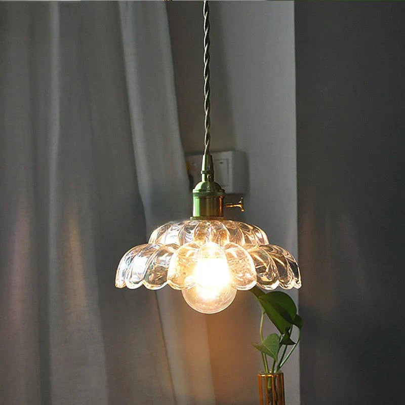 Glass Flower Pendant Light