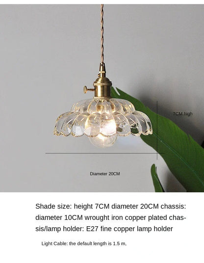 Glass Flower Pendant Light