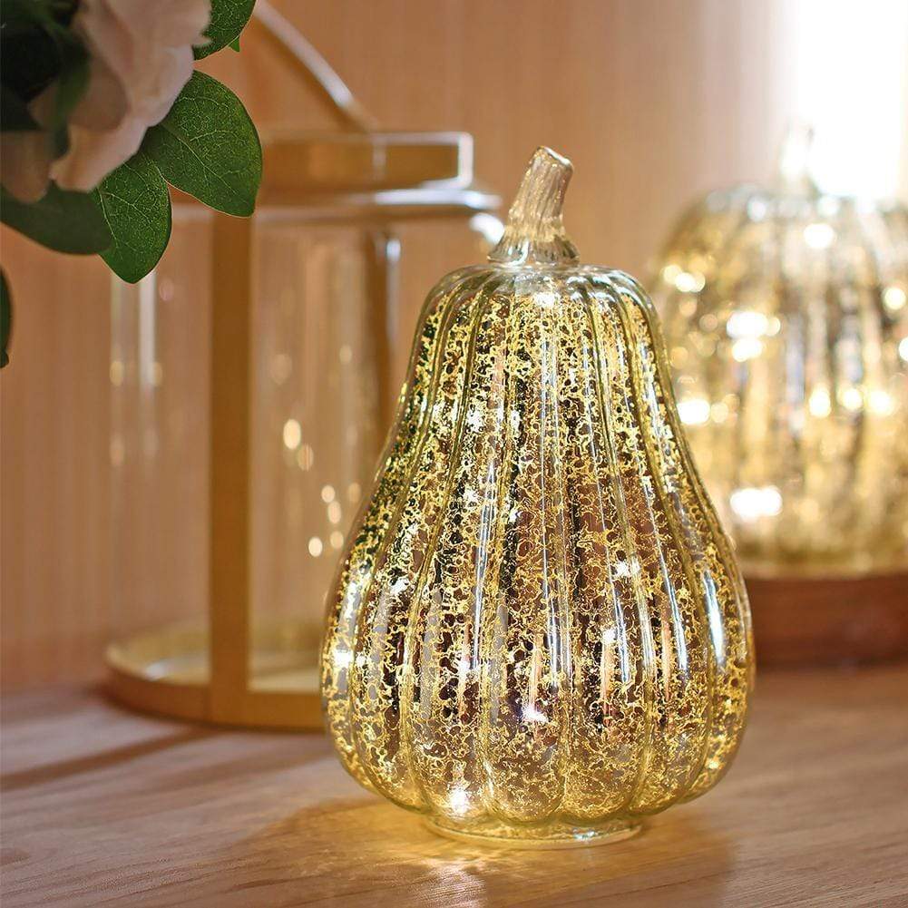 Glass Luminous Pumpkin Lamp