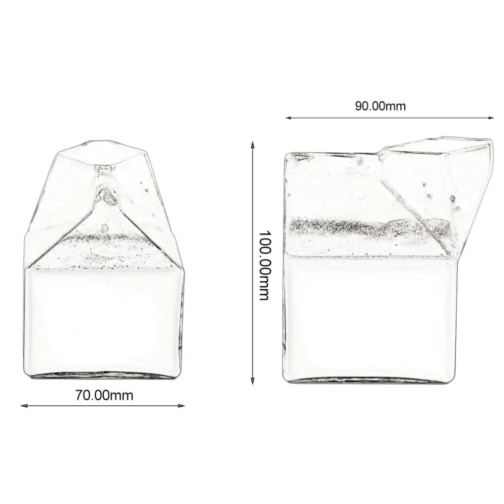 Glass Milk Carton Creamer Beverage Servers