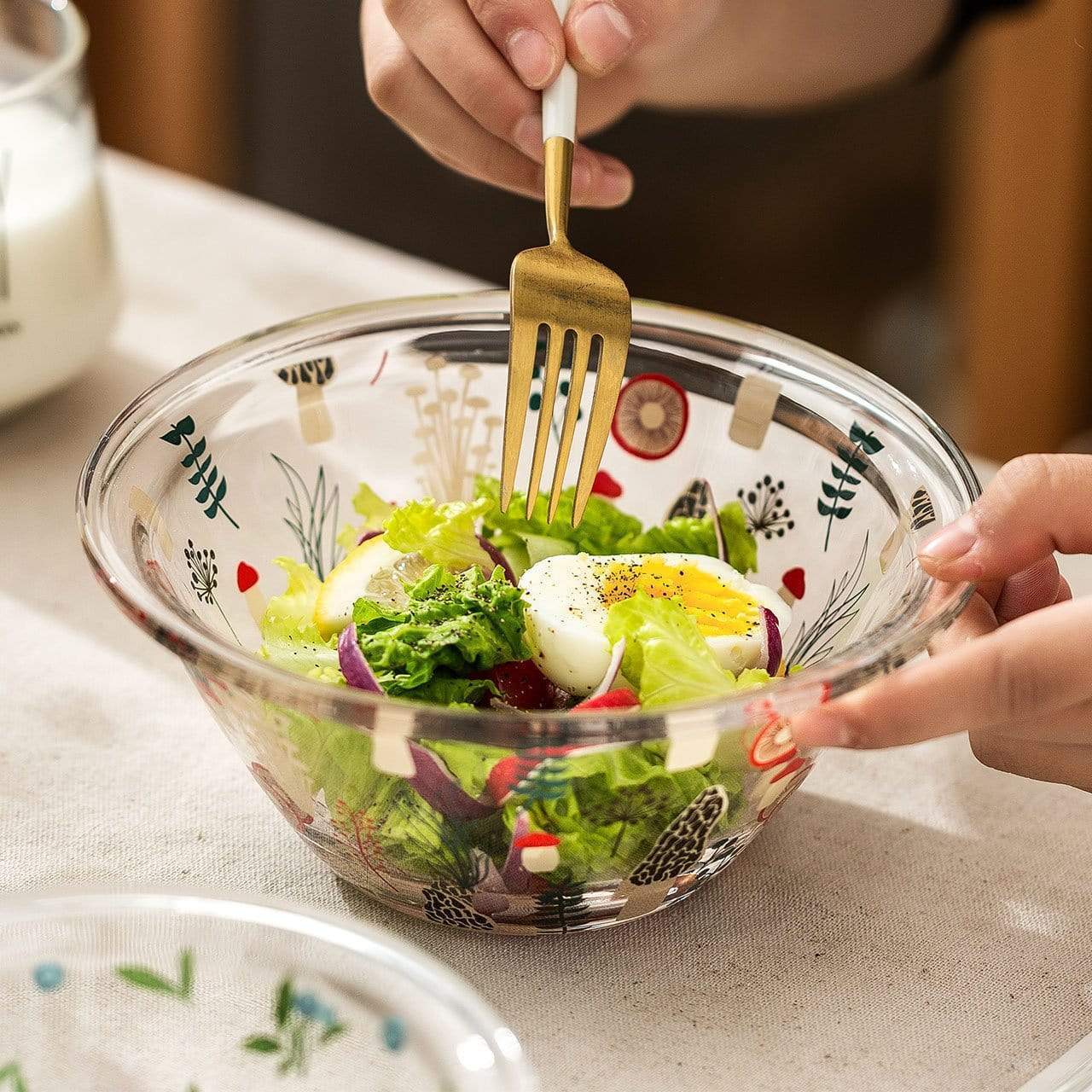 Glass Mixing Bowl Dining Bowls