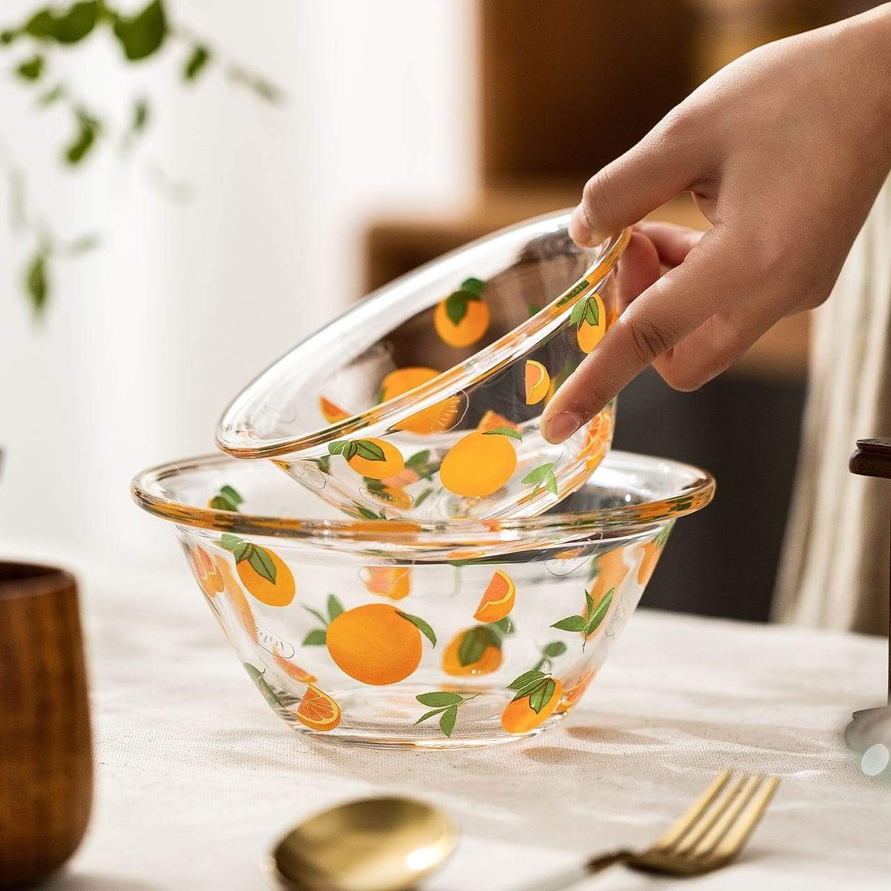 Glass Mixing Bowl Dining Bowls