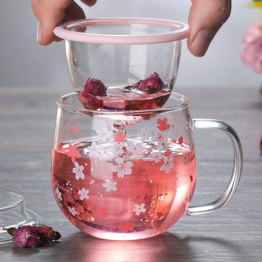 Glass Mug With Tea Infuser Filter