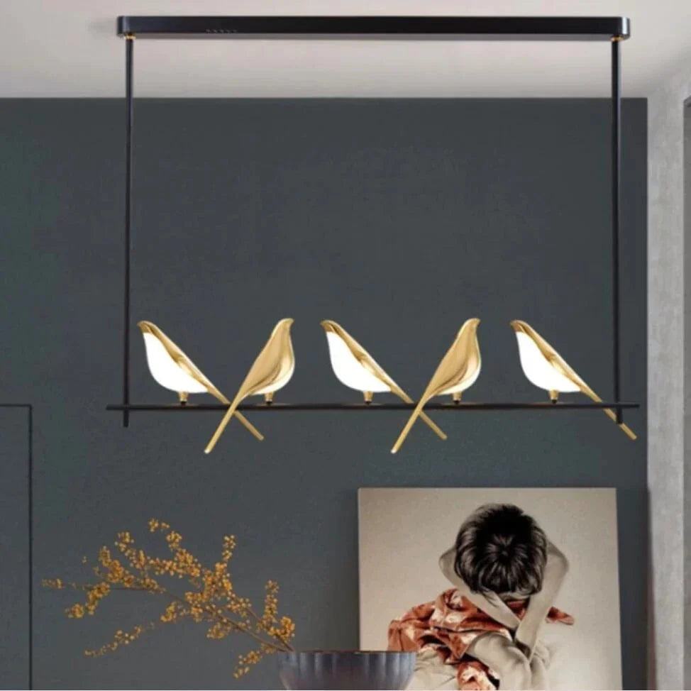 Gold Bird Ceiling Pendant Lamp