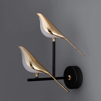 Gold Birds Wall Sconce Light