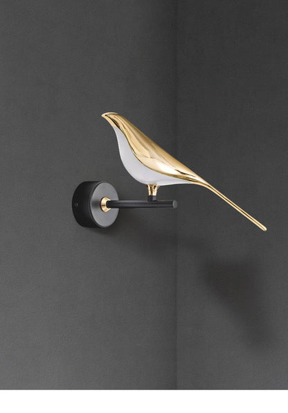 Gold Birds Wall Sconce Light