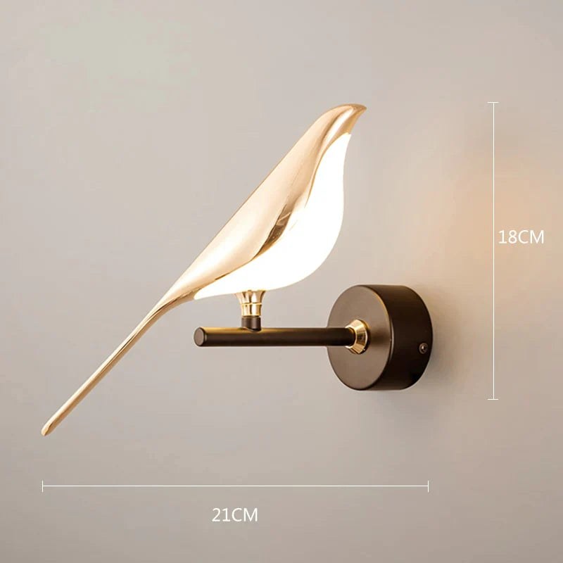 Gold Birds Wall Sconce Light