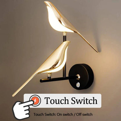 Gold Birds Wall Sconce Light