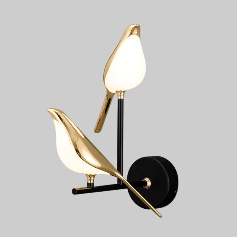 Gold Birds Wall Sconce Light