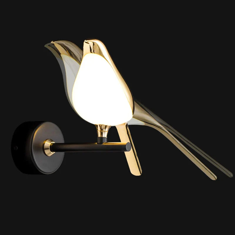 Gold Birds Wall Sconce Light