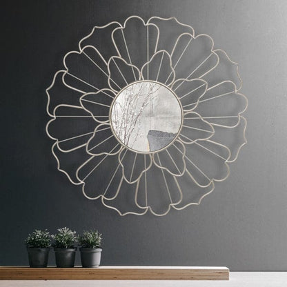 Gold Flower Wall Mirror