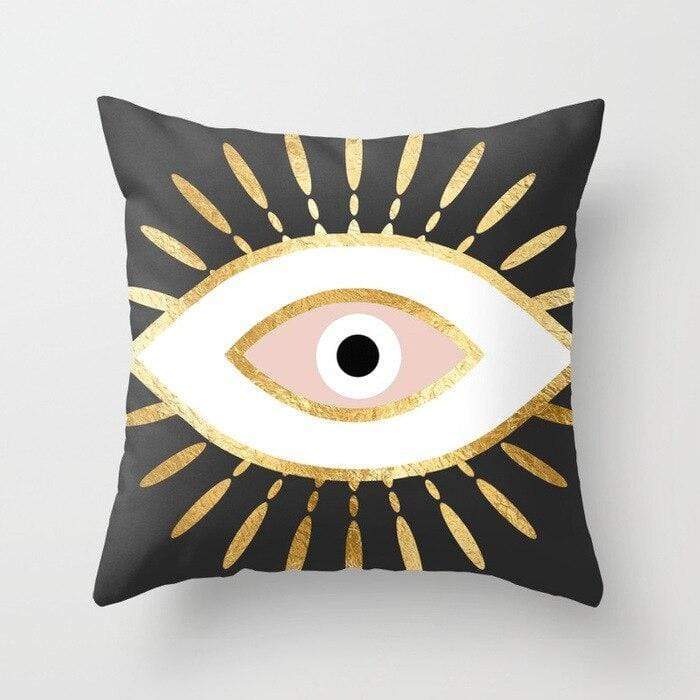 Gold Foil Evil Eye Cushion Cover