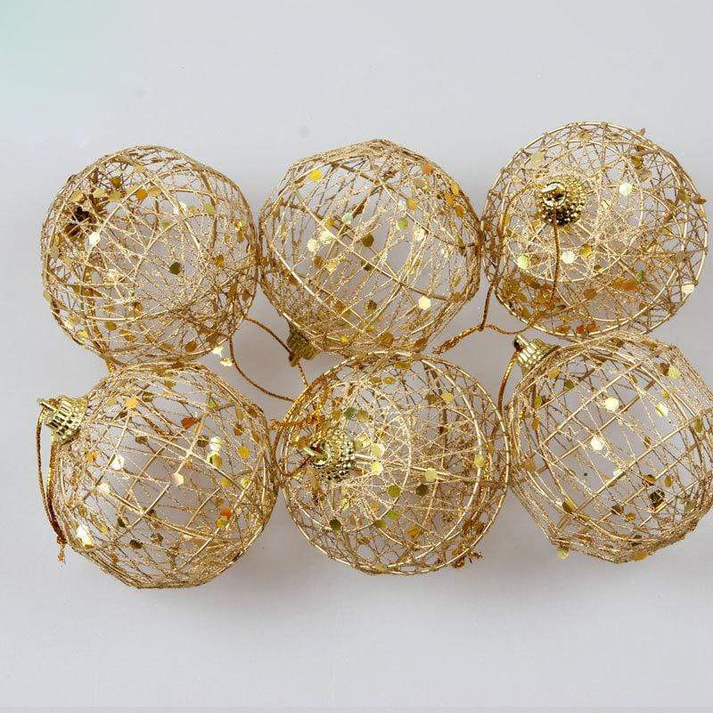 Gold Hollow Christmas Balls