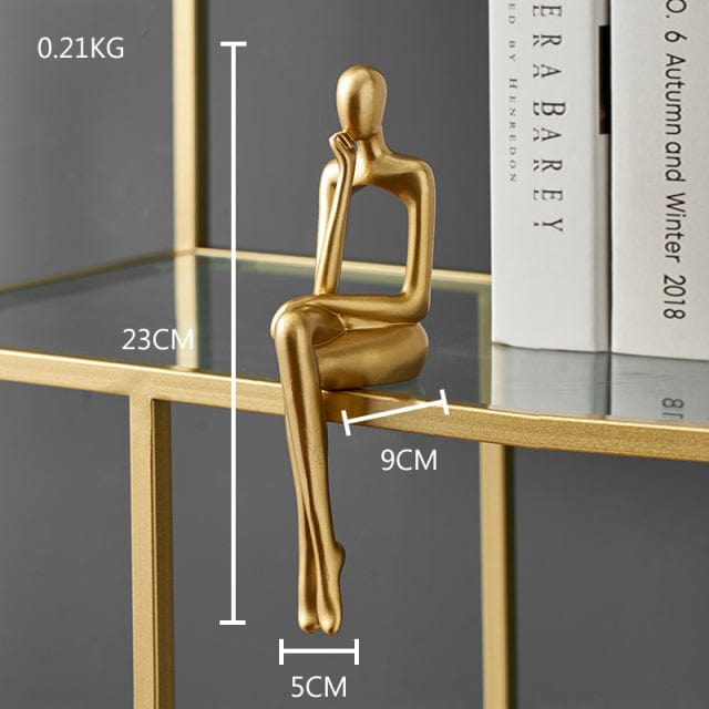 Gold Thinking Figurine