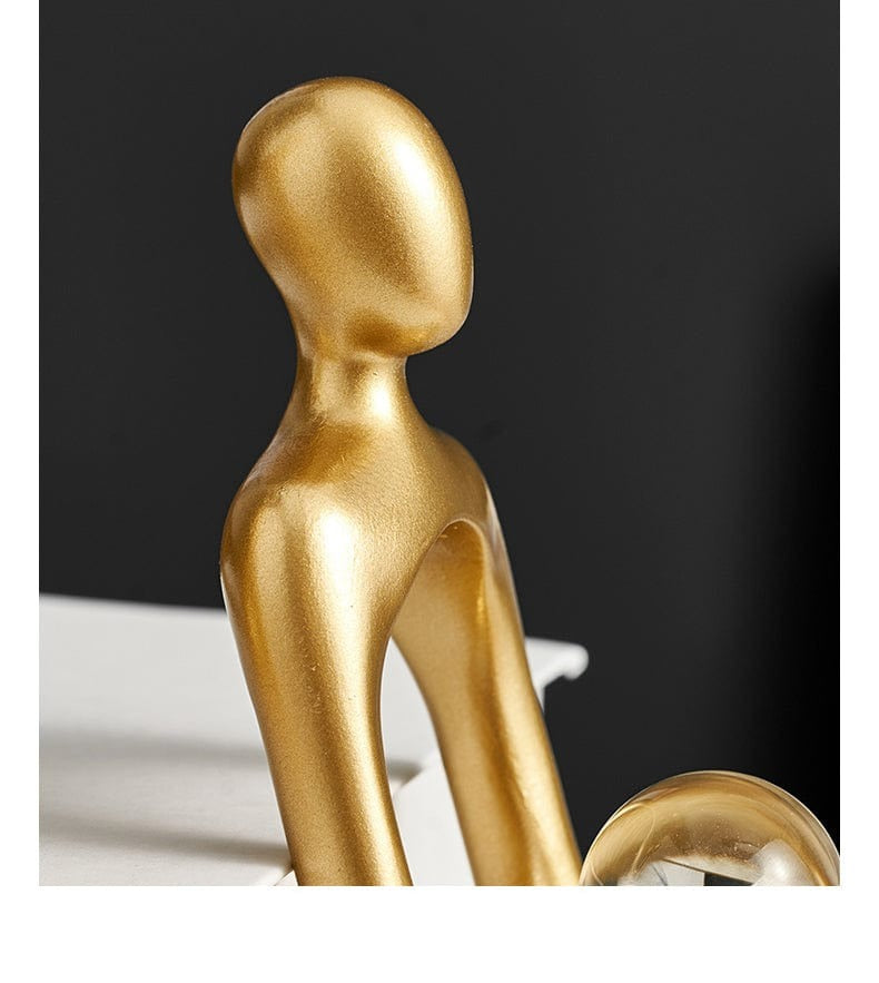 Gold Thinking Figurine