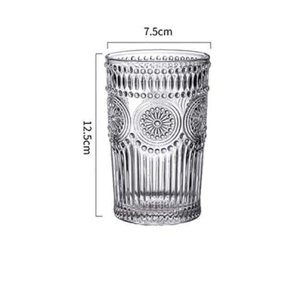 Golden Lines Engraved Water Glass