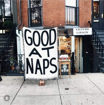 Good At Naps Throw Blanket Blankets & Throws