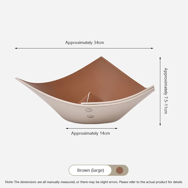 Boîte de rangement de table en cuir Hermès