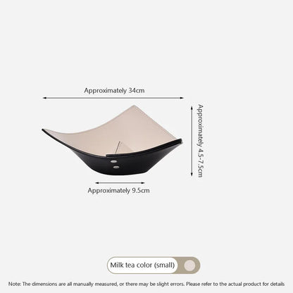 Boîte de rangement de table en cuir Hermès