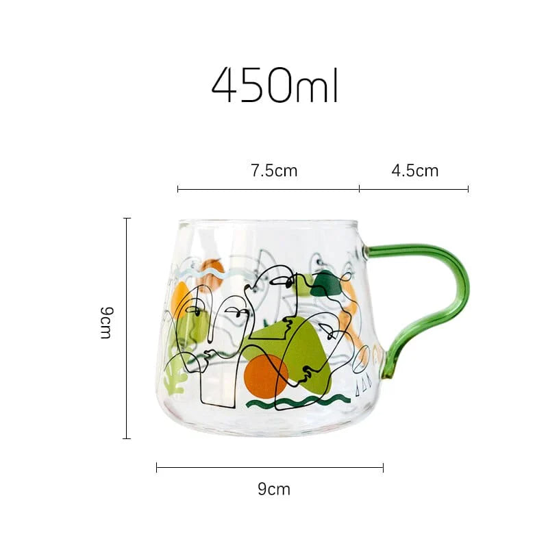 Graffiti Portrait Glass Mugs