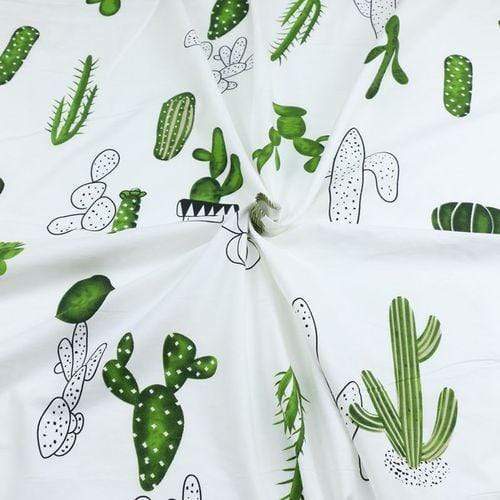 Green Cactus Bed Sheet Sheets & Pillowcases