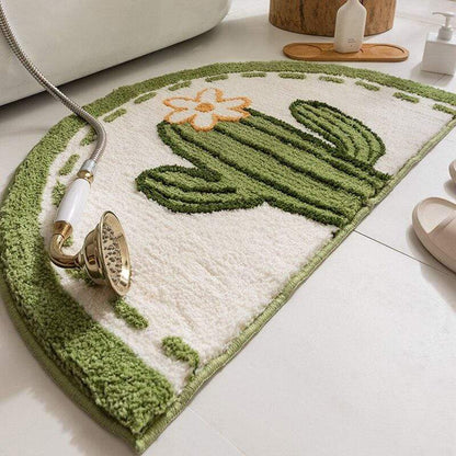 Green Cactus Floor Mat Bath Mat