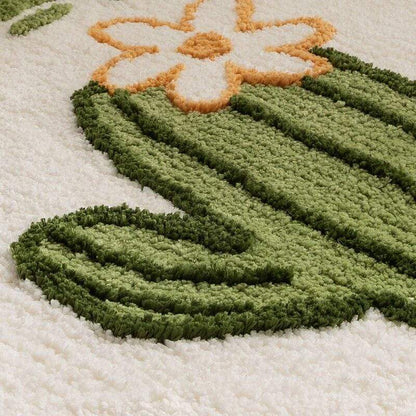 Green Cactus Floor Mat Bath Mat