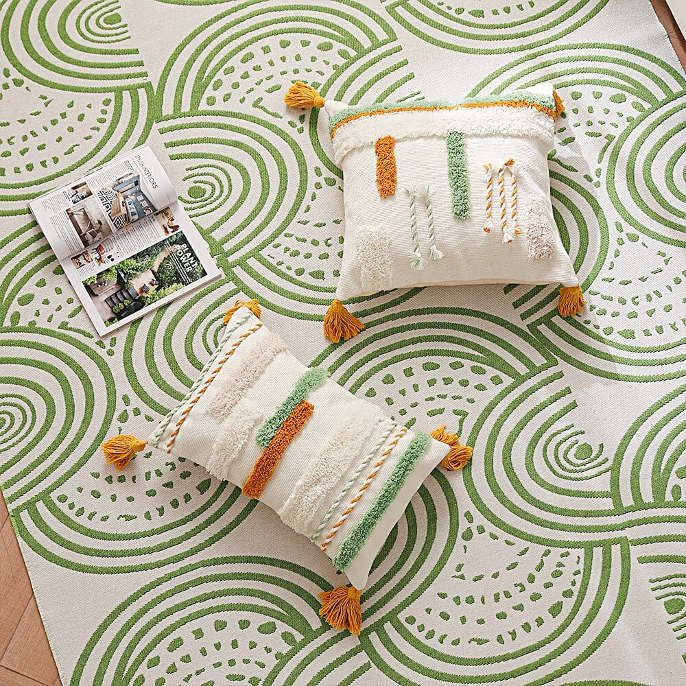 Green Mustard Cushion Cover