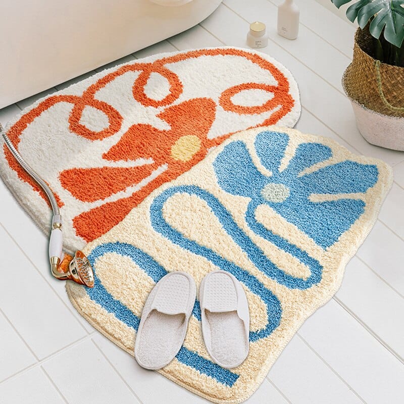 Groovy Floral Bath Mat