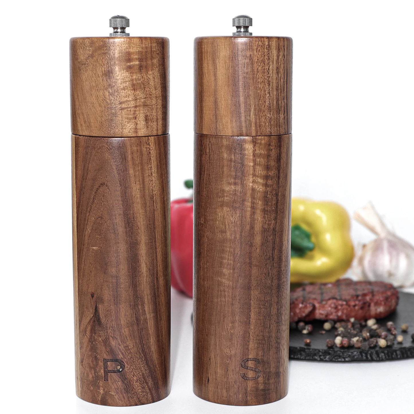 Grove Wooden Salt And Pepper Grinders