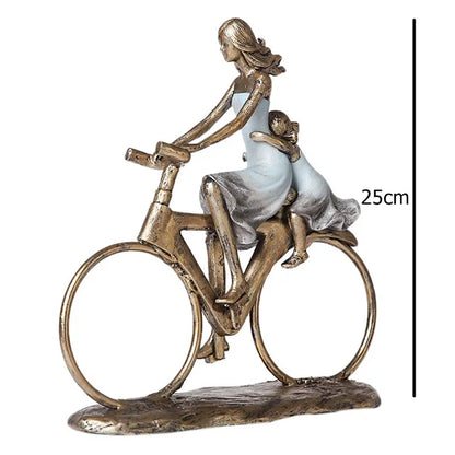 Bike Family Resin Figurine