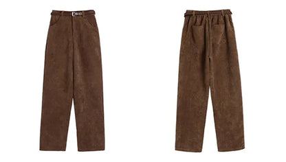 High Waist Corduroy Loose Pants