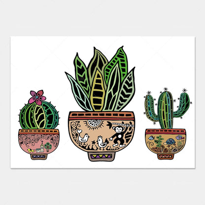 Boho Botanical Elegance Canvas Wall Art