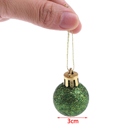 3 Textures 24pcs Christmas Tree Balls