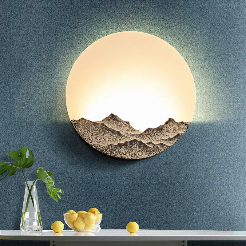 Mountain Moon Wall Light