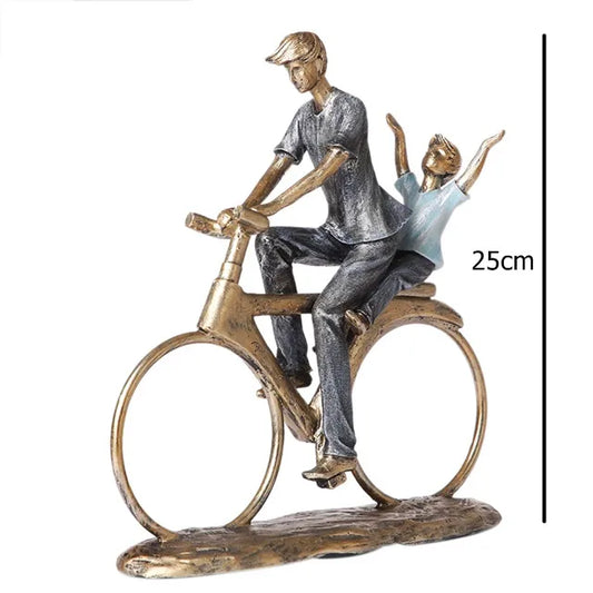 Bike Family Resin Figurine