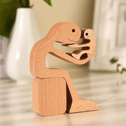 Family Wood Figurine