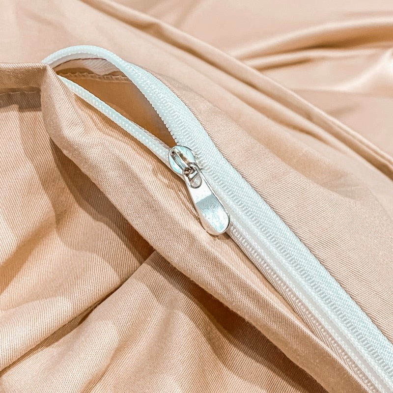 Domitia Desert Sand Embroidery Egyptian Cotton Bedding Set