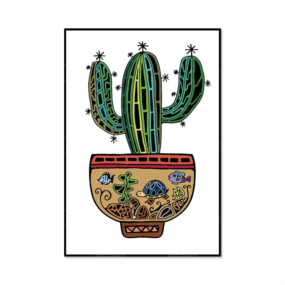 Boho Botanical Elegance Canvas Wall Art