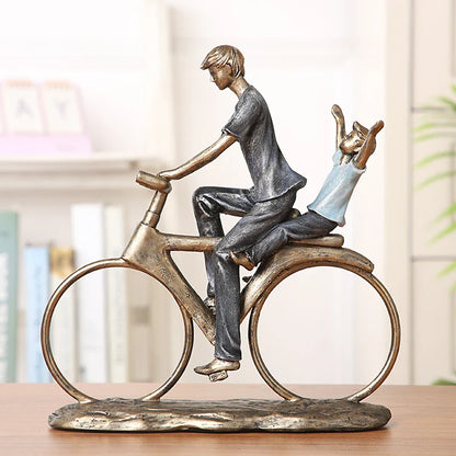 Bike Family Resin Figurine