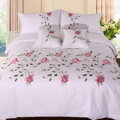 Ruzanna Flowers Embroidered Cotton Soft Bedding set