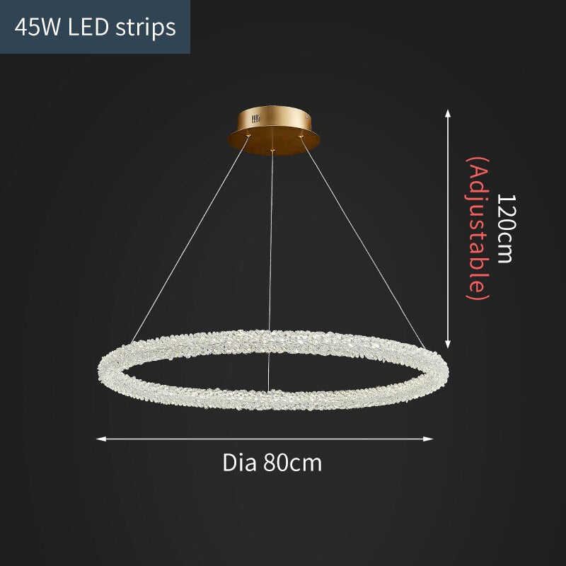 Jillian Sculptural LED Three Tier Crystal Chandelier