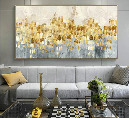 Golden Coins Tree Wall Canvas Art