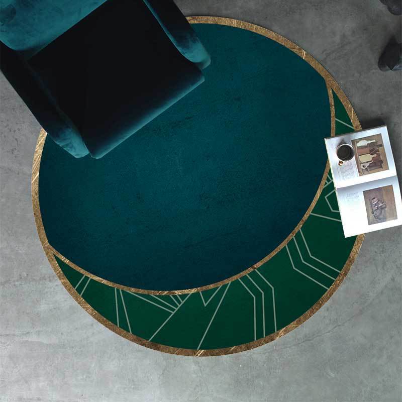 Emerald Green Round Rug