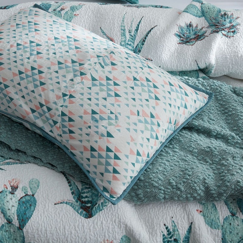 Cactus Design Quilt Set