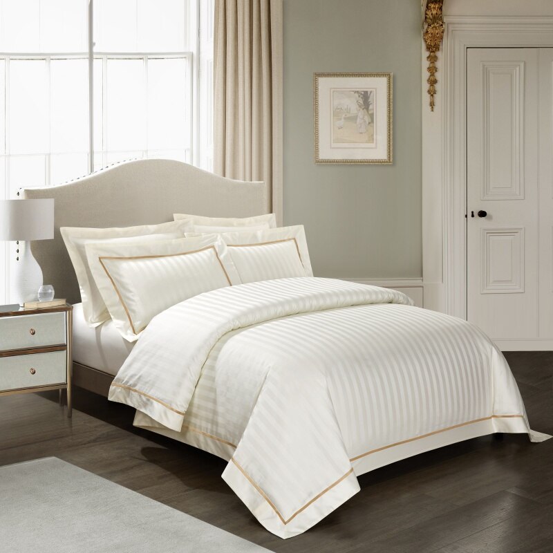 Marnula Beige Egyptian Cotton Bedding Set