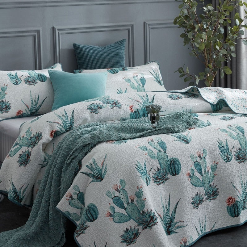 Cactus Design Quilt Set