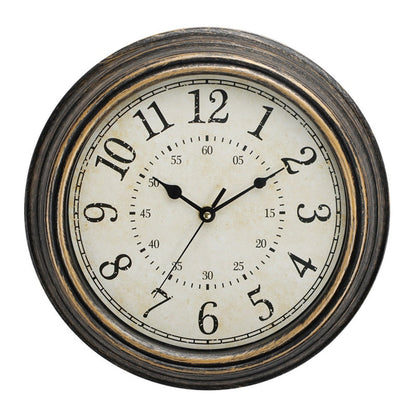 Horloge murale vintage silencieuse de 12 po