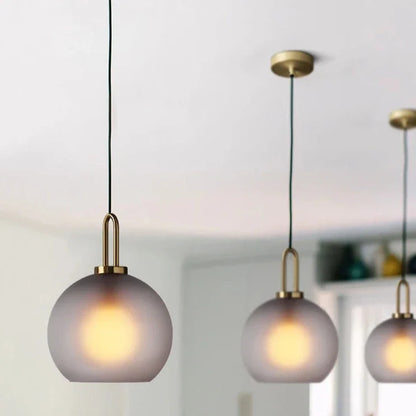 Frosted Sphere Glass Ceiling Pendant Lamp