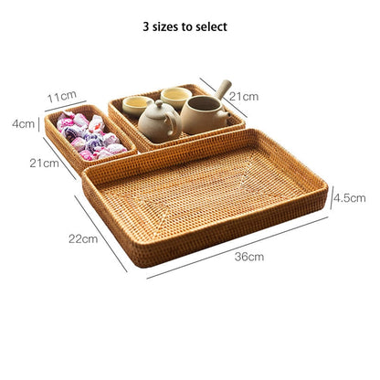 Handwoven Rattan Serving Tray